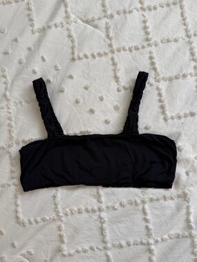 San Lorenzo Black Square neck Bikini Top M